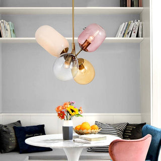 Postmodern Glass Pendant Modern  Sculptural Spiral LED Fixture