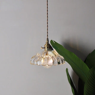 Zynella Petal Glass Pendant Artistic Modern  Minimalist Round Flush Mount