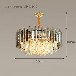 LED Round Golden Crystal Lamp Modern Geometric Design Lamp