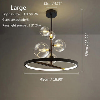 Lucian Bubble Chandelier Modern  Sculptural Spiral LED Fixture