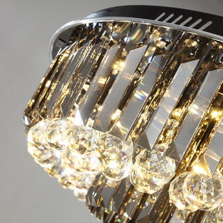 Meridian Black Crystal Chandelier Modern  Ornate Antique Finish Fixture