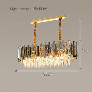 LED Round Golden Crystal Lamp Modern Geometric Design Lamp