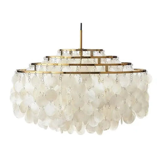 Sadaf Luxury Shell Chandelier Chic Modern  Luxury Marble Base Table Lamp