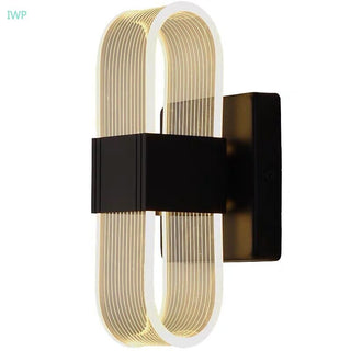 Luxury Acrylic LED Wall Lamp Modern  Ornate Antique Finish Fixture