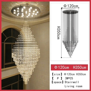 Albert Crystal Chandelier Modern  Opulent Multi-Tier Crystal Chandelier
