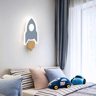 Cartoon Rocket LED Wall Lamp Modern  Luxury Marble Base Table Lamp