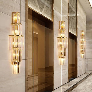 Opulent Pillar Crystal Wall Lamp Decorative Modern  Rustic Industrial Hanging Lamp