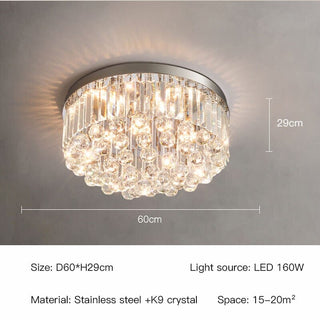Eva Ceiling Light Modern  Opulent Multi-Tier Crystal Chandelier - Zynella