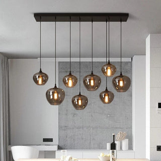 Freya Glass Chandelier Modern  Luxury Gold Frame Light Fitting