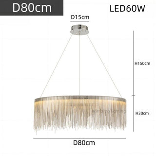 Nordic LED Chrome Round Chandelier Modern  Ultra Slim LED Panel Lighting