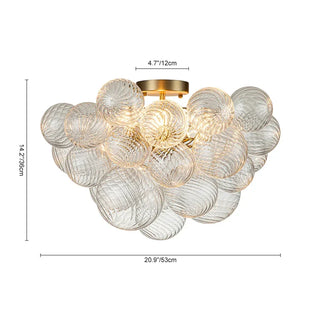 Zynella Bubble Chandelier Modern  Chic Glass Globe Pendant