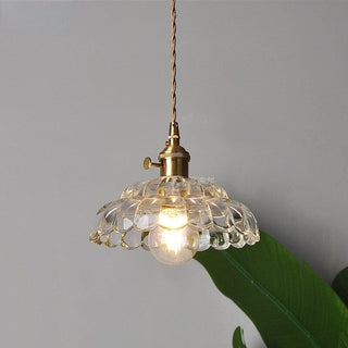 Zynella Petal Glass Pendant Artistic Modern  Minimalist Round Flush Mount