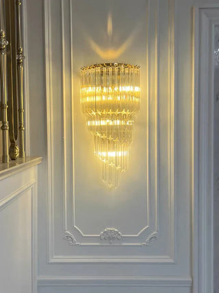 Alana Crystal Wall Lamp Modern  Sculptural Spiral LED Fixture