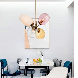 Postmodern Glass Pendant Modern  Sculptural Spiral LED Fixture