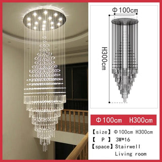 Albert Crystal Chandelier Modern  Opulent Multi-Tier Crystal Chandelier