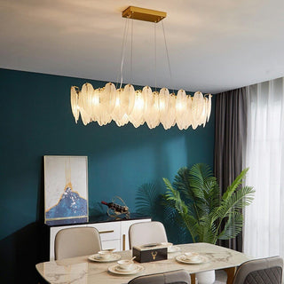 Feather Chandelier Modern  Opulent Multi-Tier Crystal Chandelier