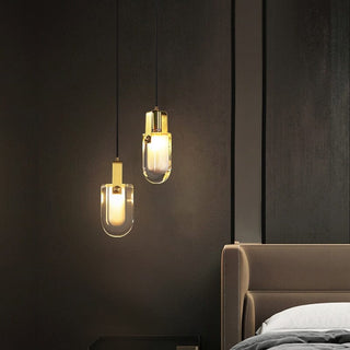 Leah Crystal Pendant Modern  Sleek Linear Suspension Light