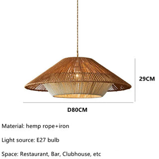 Selina Rattan Wabi Sabi Pendant Lights Premium Modern  Sculptural Spiral LED Fixture