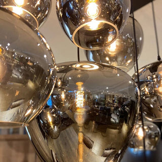 Freya Glass Chandelier Modern  Luxury Gold Frame Light Fitting