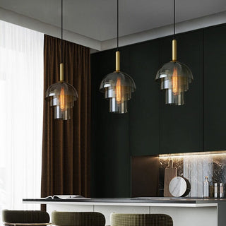 Champagne Glass Pendant Modern  Art Deco Inspired Illumination