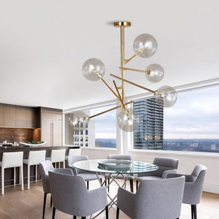 Lara Bubble Chandelier Modern  Sleek Linear Suspension Light