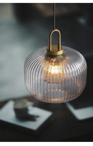 St Pauls Fluted Glass Pendant Artistic Modern  Timeless Lantern Style Wall Lamp
