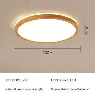 Ella Wooden Lamp Modern  Ultra Slim LED Panel Lighting