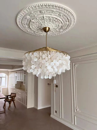 Sadaf Luxury Shell Chandelier Chic Modern  Luxury Marble Base Table Lamp