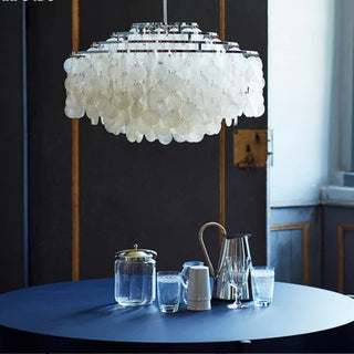 Sadaf Luxury Shell Chandelier Chic Modern  Luxury Marble Base Table Lamp