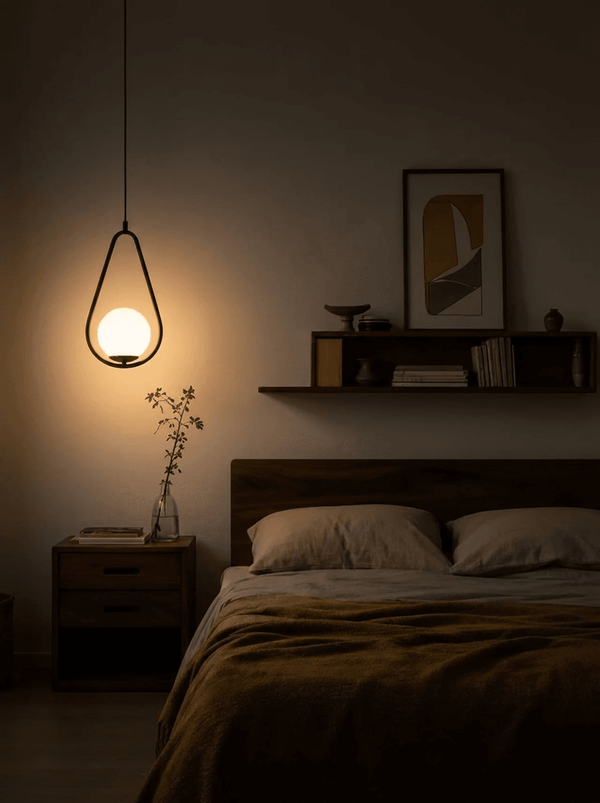 Zynella Stellar: Artistic Starry-Sky Glass Bedside Pendant