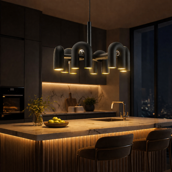 Zynella Nordic Macarone U-Shaped LED Chandelier