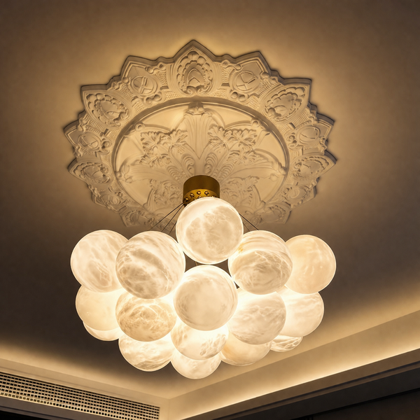 Zynella Marble Round Ball Marble Pendant Light