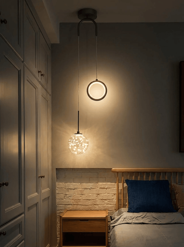 Zynella Gemini: Nordic Double-Head Crystal Pendant