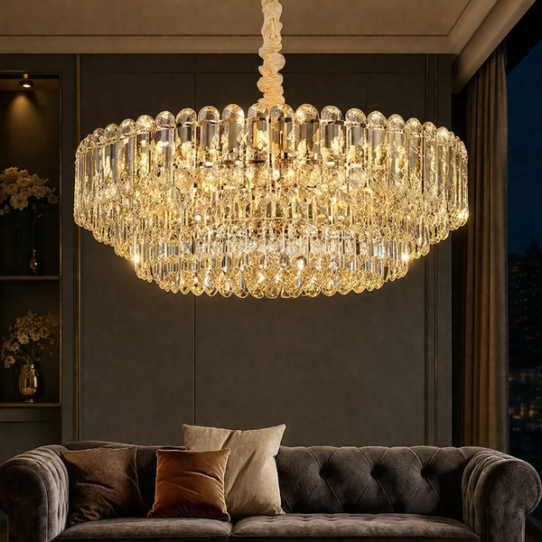 Zynella Postmodern Luxury Crystal Pendant Light for Living & Dining Rooms