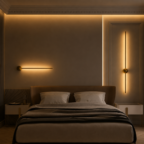 Yohan Pole Wall Lamp – Modern Vintage Brass Tube Light