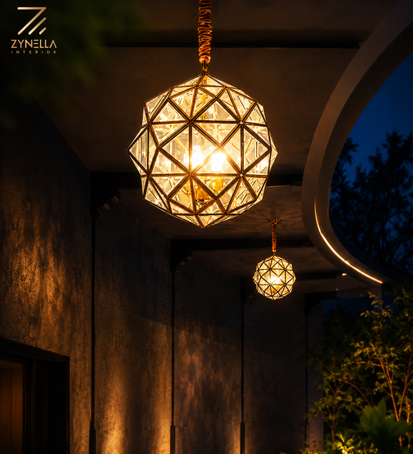 Polygon Glass Pendant Light