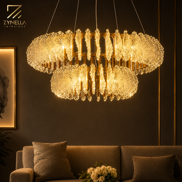 Zynella French Acrylic LED Pendant Chandelier