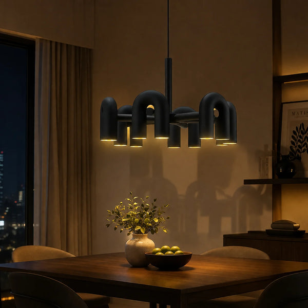 Zynella Nordic Macarone U-Shaped LED Chandelier