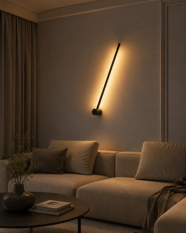 Yohan Pole Wall Lamp – Modern Vintage Brass Tube Light
