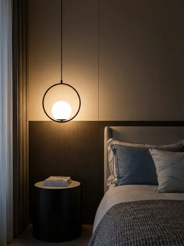 Zynella Stellar: Artistic Starry-Sky Glass Bedside Pendant