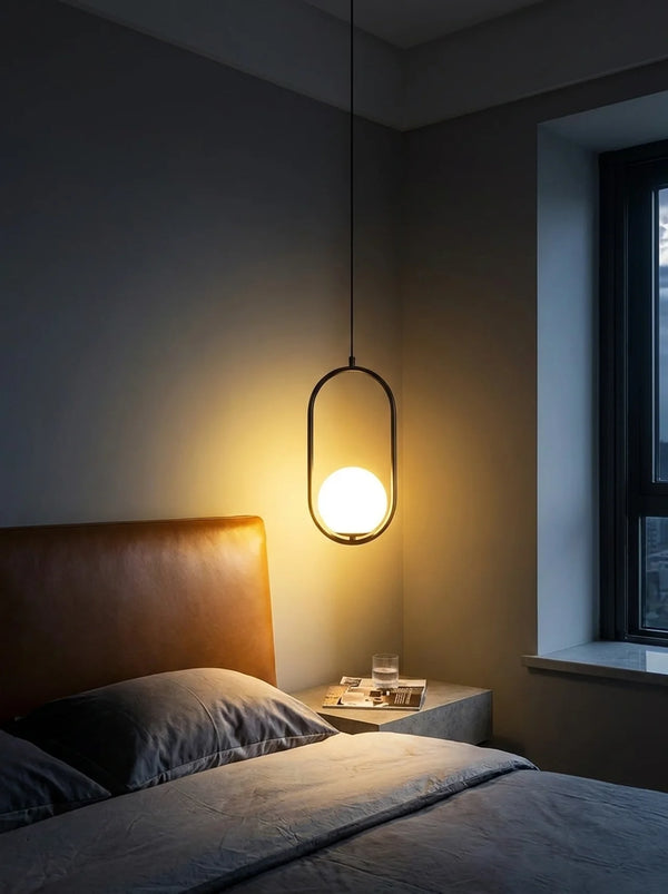 Zynella Stellar: Artistic Starry-Sky Glass Bedside Pendant