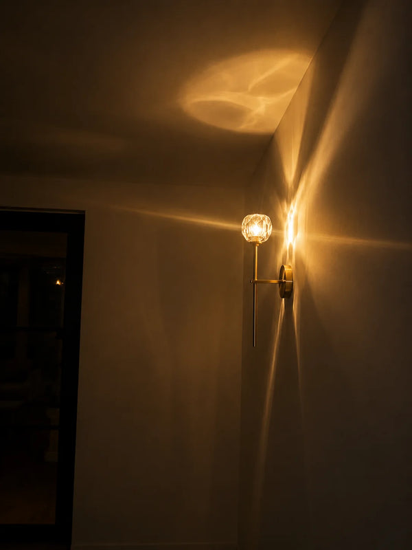Ebony Crystal Classic Wall Lights