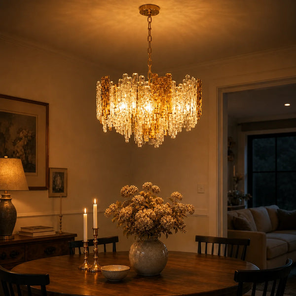 Zynella Ice-Melting Glass LED Chandelier