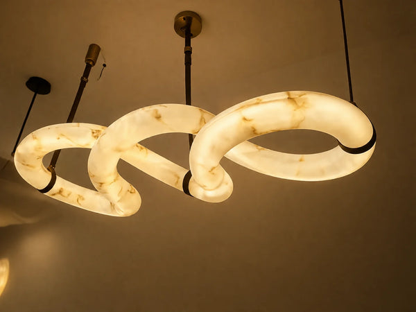 Zynella Alabaster Marble Pendant Chandelier