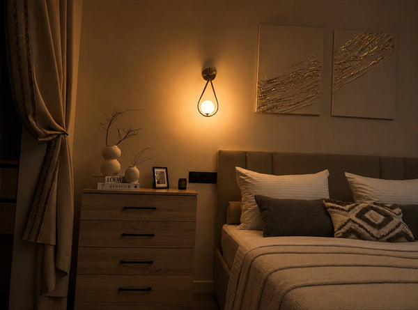 Golden Droplet Modern Lamp