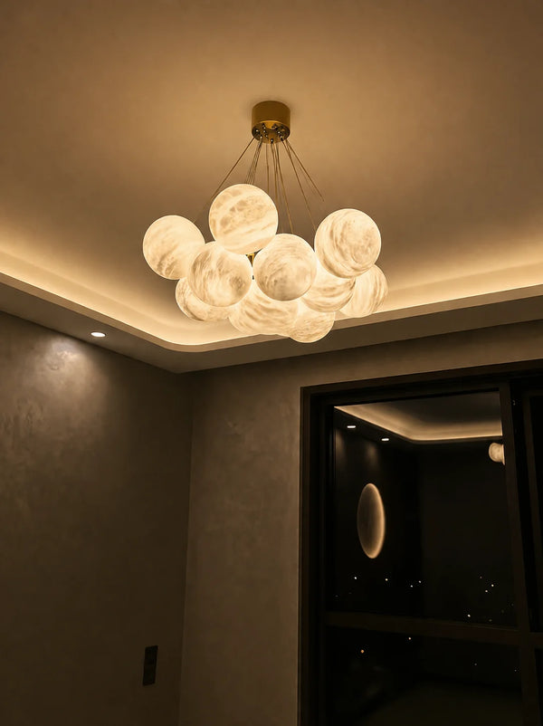 Zynella Marble Round Ball Marble Pendant Light