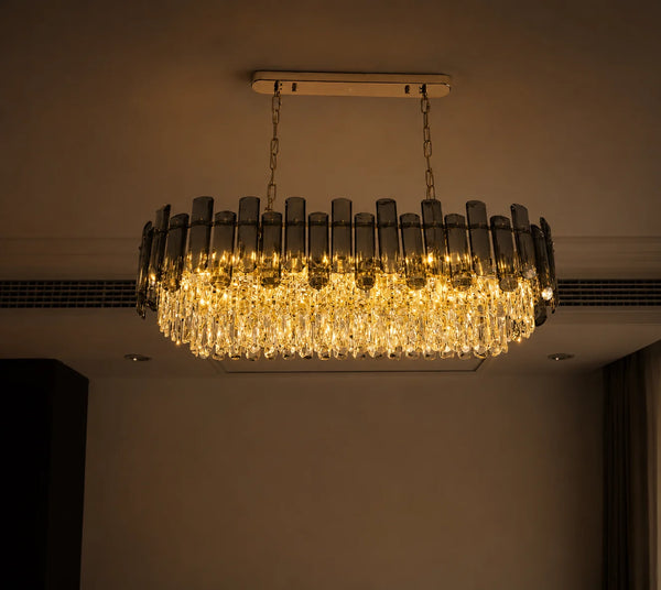 Zynella Modern Luxury Crystal Pendant Light for Living Room & Villa Hall