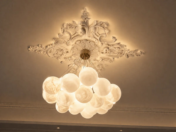 Zynella Marble Round Ball Marble Pendant Light