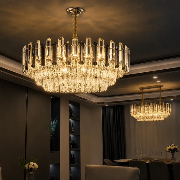 Zynella Modern Luxury Crystal Pendant Light for Living Room & Villa Hall