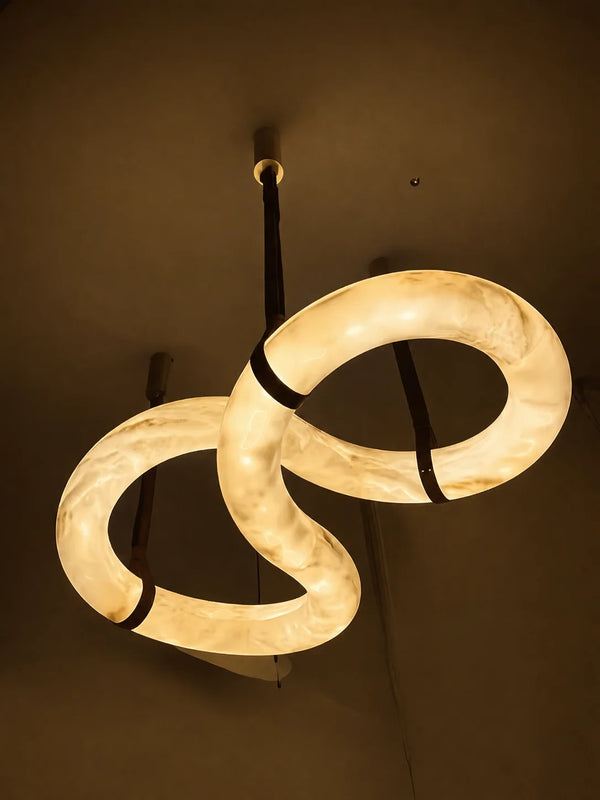 Zynella Alabaster Ring Pendant Chandelier